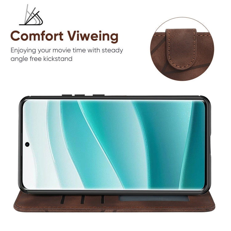 For Redmi Note 14 Pro 5G Skin Feel Geometric Lines Leather Phone Case