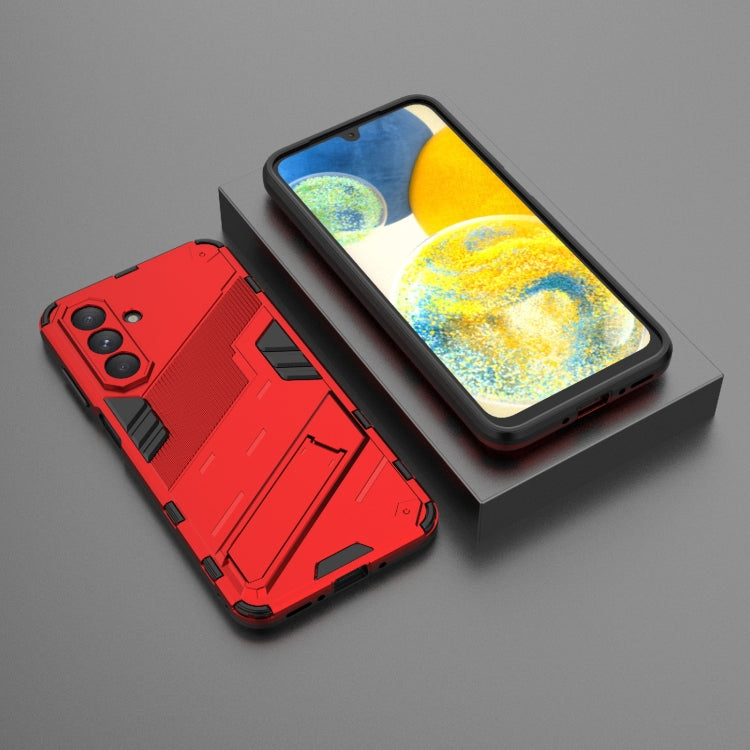 For Samsung Galaxy A26 5G Punk Armor 2 in 1 PC + TPU Shockproof Phone Case with Invisible Holder