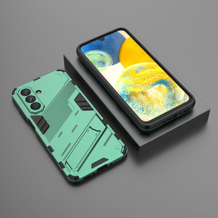 For Samsung Galaxy A26 5G Punk Armor 2 in 1 PC + TPU Shockproof Phone Case with Invisible Holder