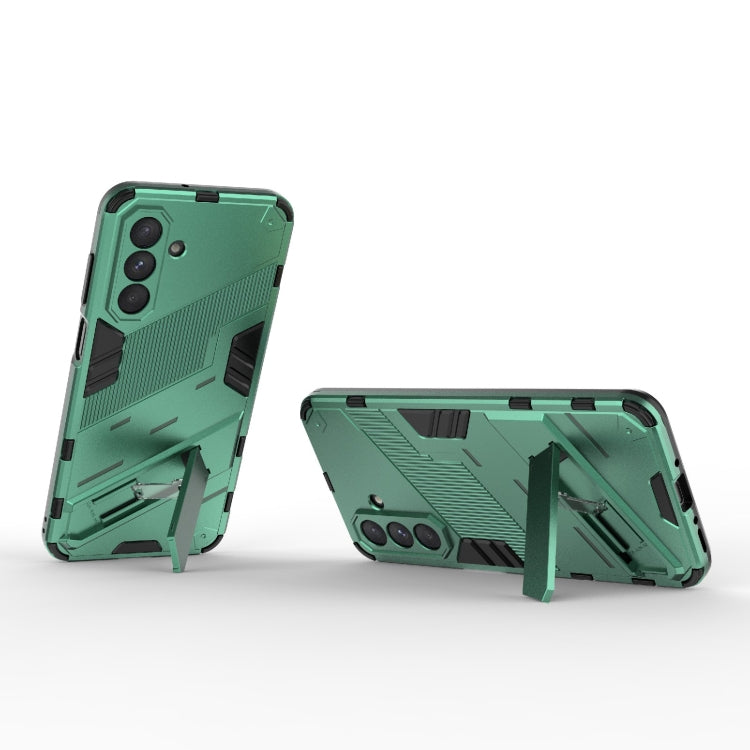 For Samsung Galaxy A26 5G Punk Armor 2 in 1 PC + TPU Shockproof Phone Case with Invisible Holder