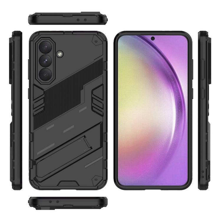 For Samsung Galaxy A56 5G Punk Armor 2 in 1 PC + TPU Shockproof Phone Case with Invisible Holder