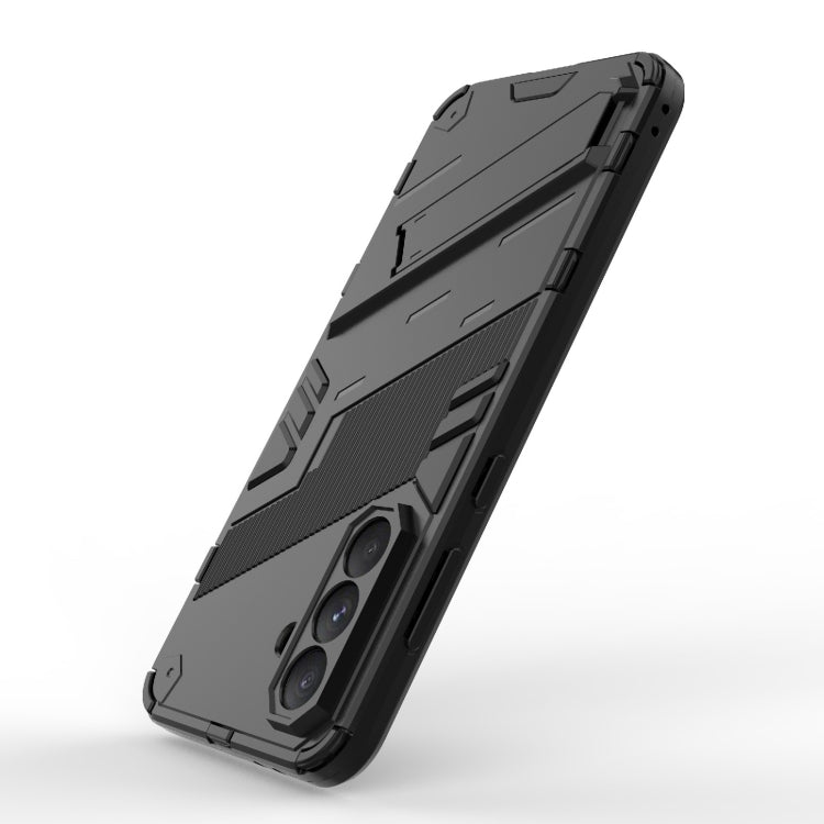 For Samsung Galaxy A56 5G Punk Armor 2 in 1 PC + TPU Shockproof Phone Case with Invisible Holder