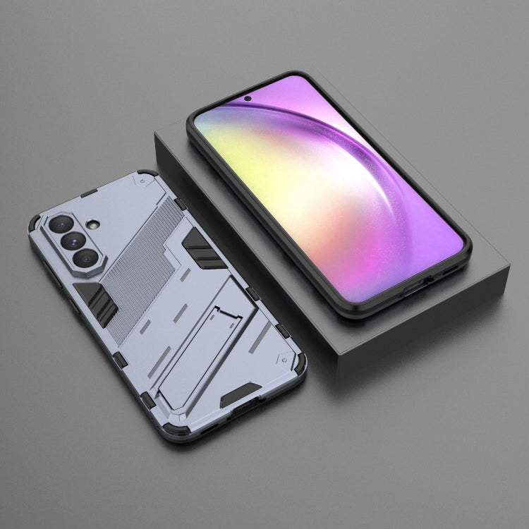 For Samsung Galaxy A56 5G Punk Armor 2 in 1 PC + TPU Shockproof Phone Case with Invisible Holder