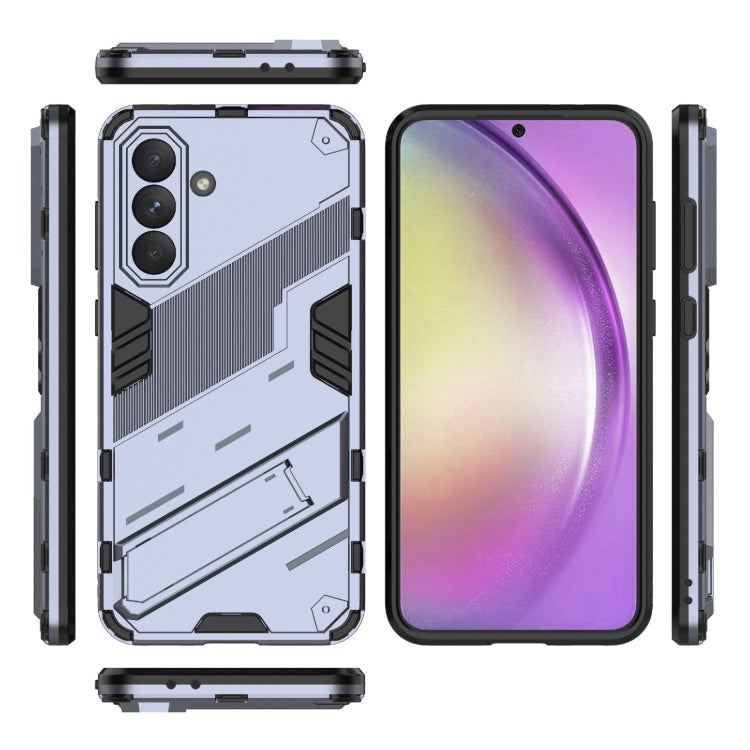 For Samsung Galaxy A56 5G Punk Armor 2 in 1 PC + TPU Shockproof Phone Case with Invisible Holder