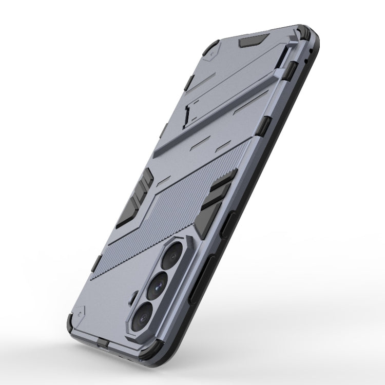 For Samsung Galaxy A56 5G Punk Armor 2 in 1 PC + TPU Shockproof Phone Case with Invisible Holder