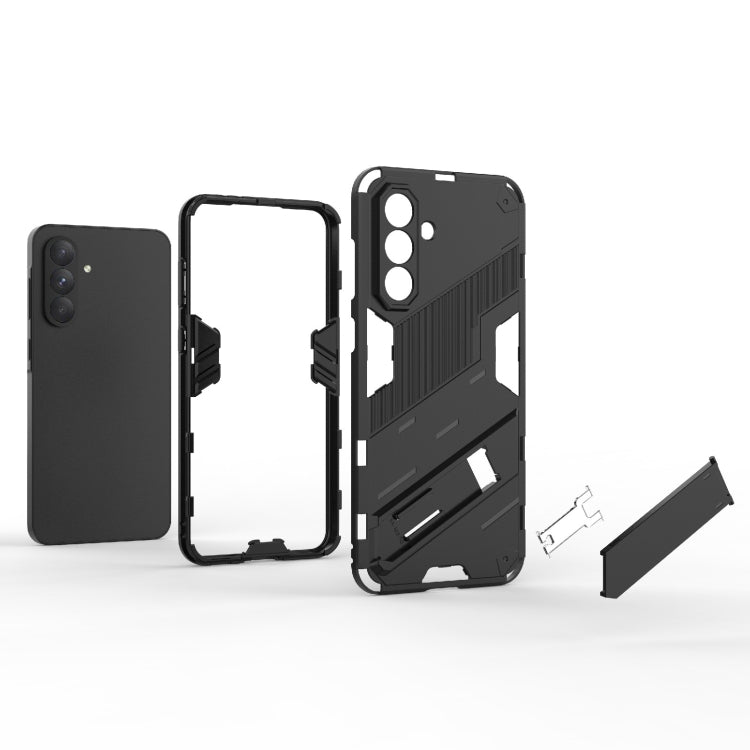 For Samsung Galaxy A56 5G Punk Armor 2 in 1 PC + TPU Shockproof Phone Case with Invisible Holder