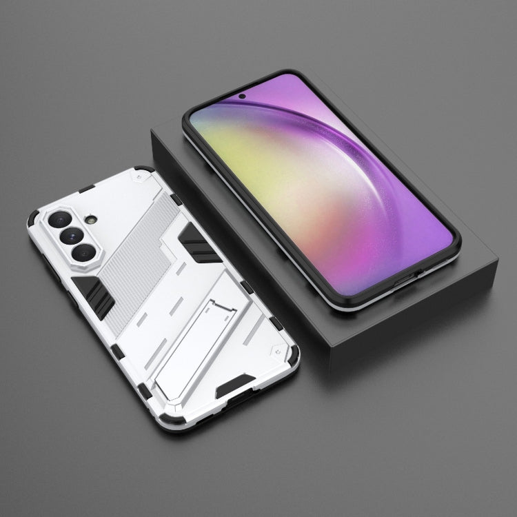 For Samsung Galaxy A56 5G Punk Armor 2 in 1 PC + TPU Shockproof Phone Case with Invisible Holder