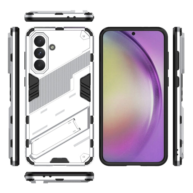 For Samsung Galaxy A56 5G Punk Armor 2 in 1 PC + TPU Shockproof Phone Case with Invisible Holder