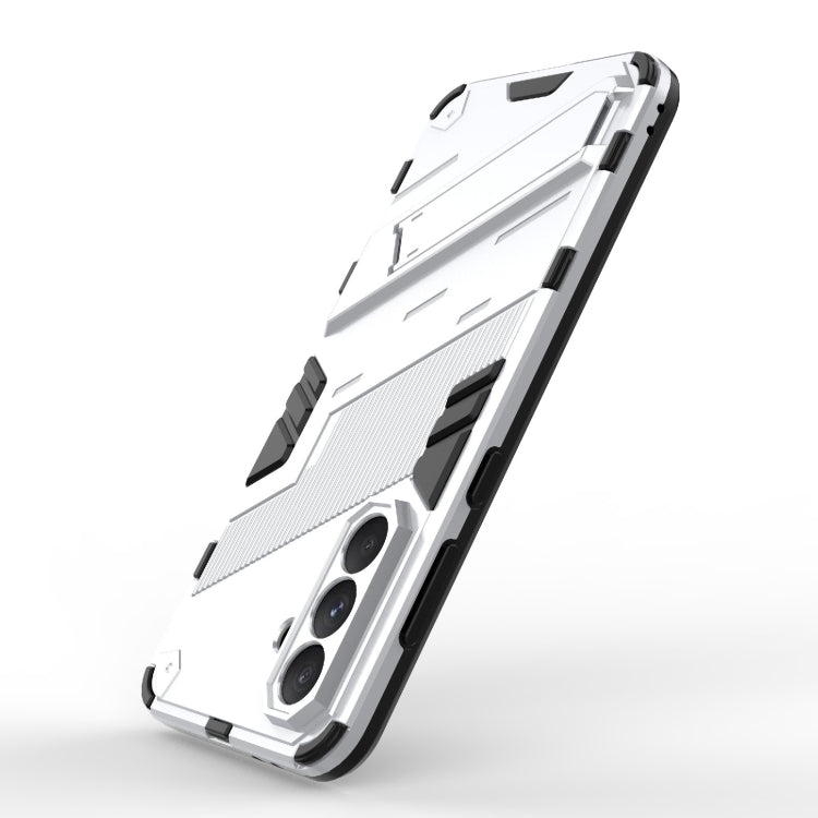 For Samsung Galaxy A56 5G Punk Armor 2 in 1 PC + TPU Shockproof Phone Case with Invisible Holder