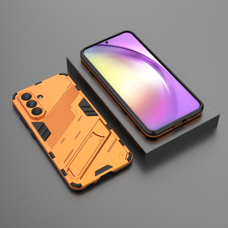 For Samsung Galaxy A56 5G Punk Armor 2 in 1 PC + TPU Shockproof Phone Case with Invisible Holder