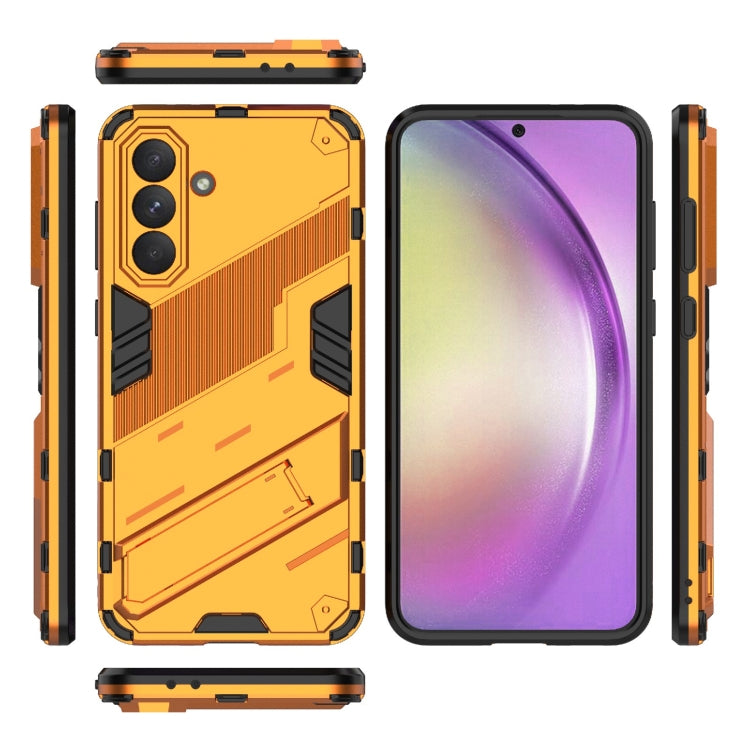 For Samsung Galaxy A56 5G Punk Armor 2 in 1 PC + TPU Shockproof Phone Case with Invisible Holder