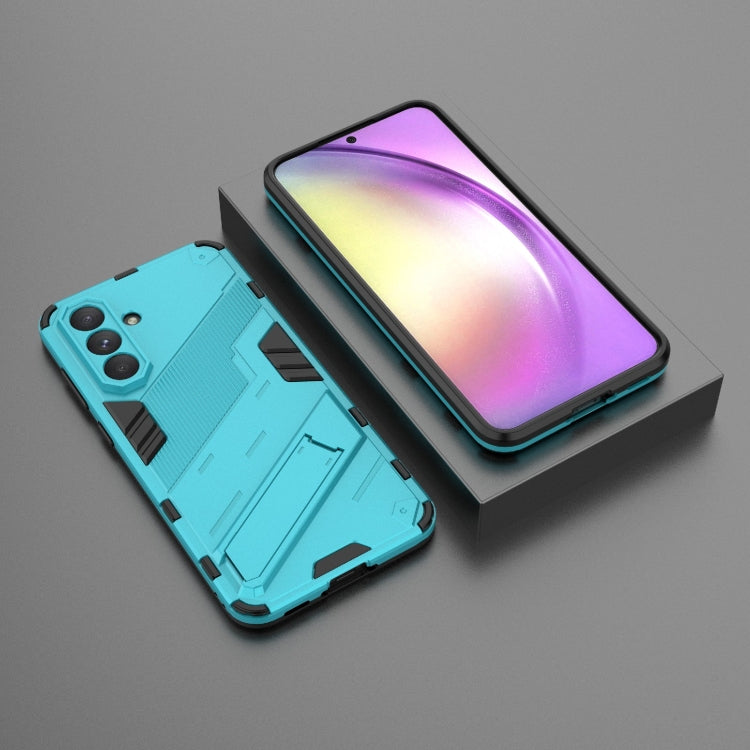For Samsung Galaxy A56 5G Punk Armor 2 in 1 PC + TPU Shockproof Phone Case with Invisible Holder