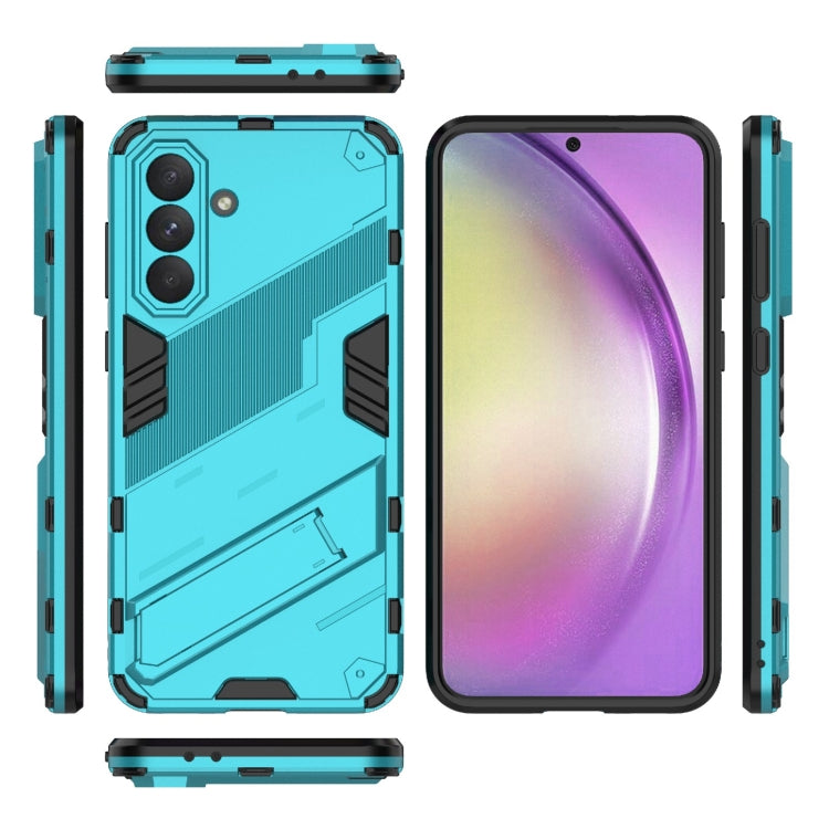 For Samsung Galaxy A56 5G Punk Armor 2 in 1 PC + TPU Shockproof Phone Case with Invisible Holder