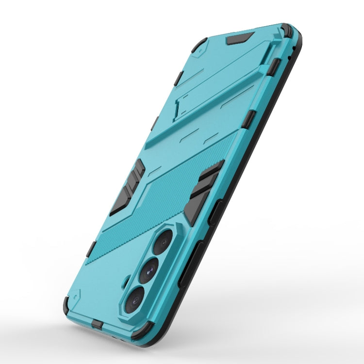 For Samsung Galaxy A56 5G Punk Armor 2 in 1 PC + TPU Shockproof Phone Case with Invisible Holder
