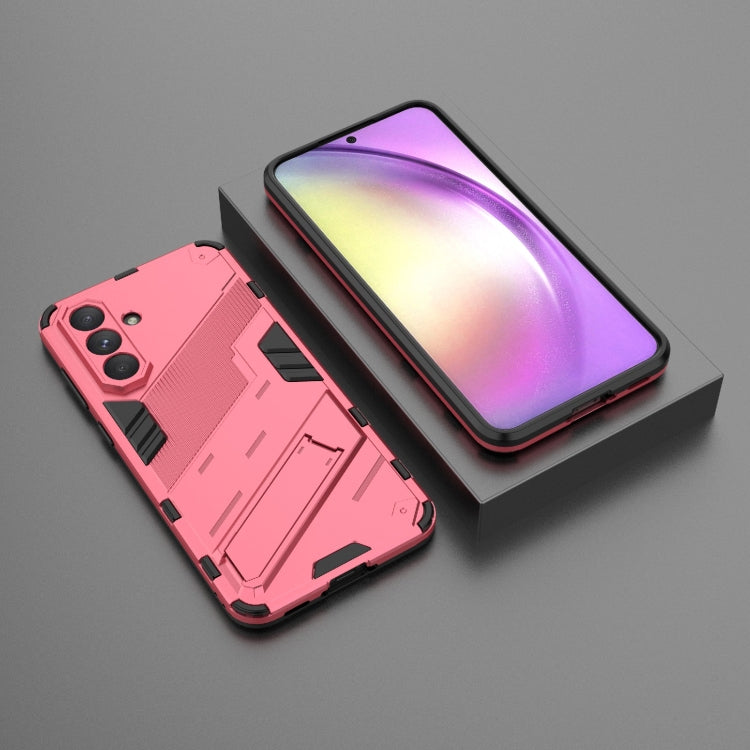 For Samsung Galaxy A56 5G Punk Armor 2 in 1 PC + TPU Shockproof Phone Case with Invisible Holder