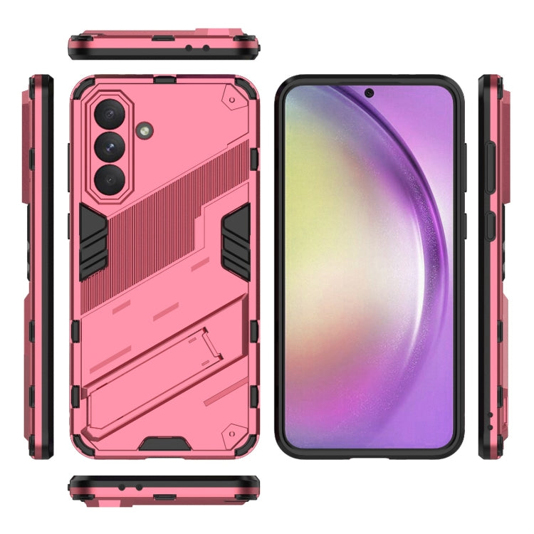 For Samsung Galaxy A56 5G Punk Armor 2 in 1 PC + TPU Shockproof Phone Case with Invisible Holder