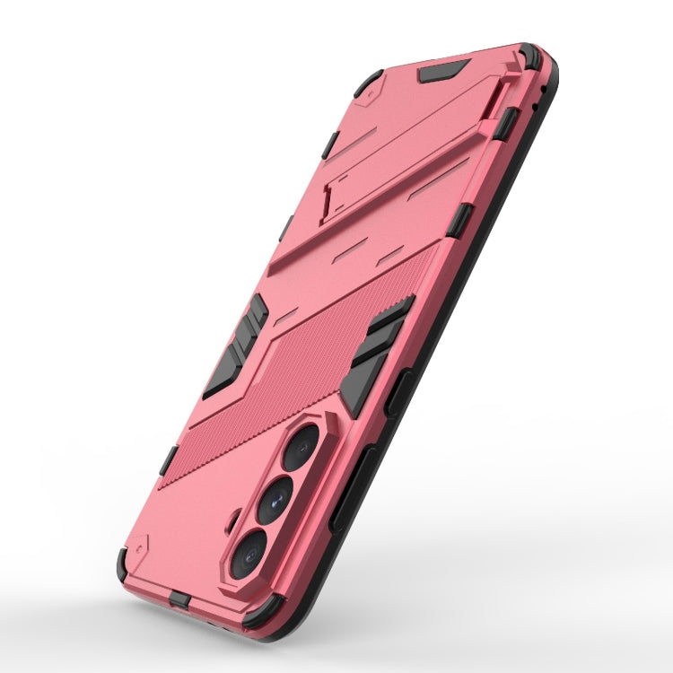 For Samsung Galaxy A56 5G Punk Armor 2 in 1 PC + TPU Shockproof Phone Case with Invisible Holder