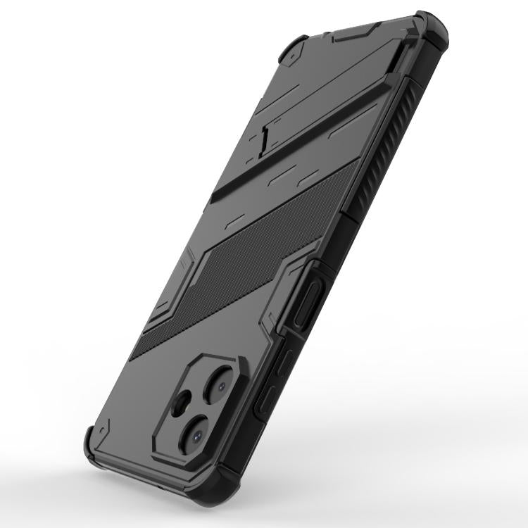 For Samsung Galaxy A07 4G Punk Armor 2 in 1 PC + TPU Shockproof Phone Case with Invisible Holder