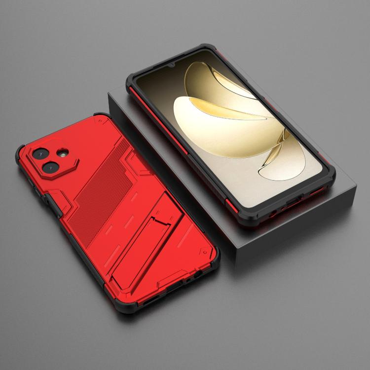 For Samsung Galaxy A07 4G Punk Armor 2 in 1 PC + TPU Shockproof Phone Case with Invisible Holder