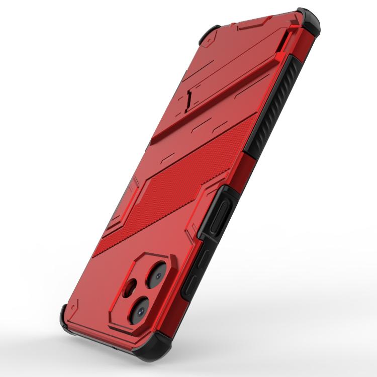 For Samsung Galaxy A07 4G Punk Armor 2 in 1 PC + TPU Shockproof Phone Case with Invisible Holder