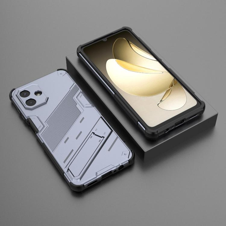 For Samsung Galaxy A07 4G Punk Armor 2 in 1 PC + TPU Shockproof Phone Case with Invisible Holder