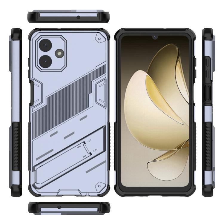 For Samsung Galaxy A07 4G Punk Armor 2 in 1 PC + TPU Shockproof Phone Case with Invisible Holder