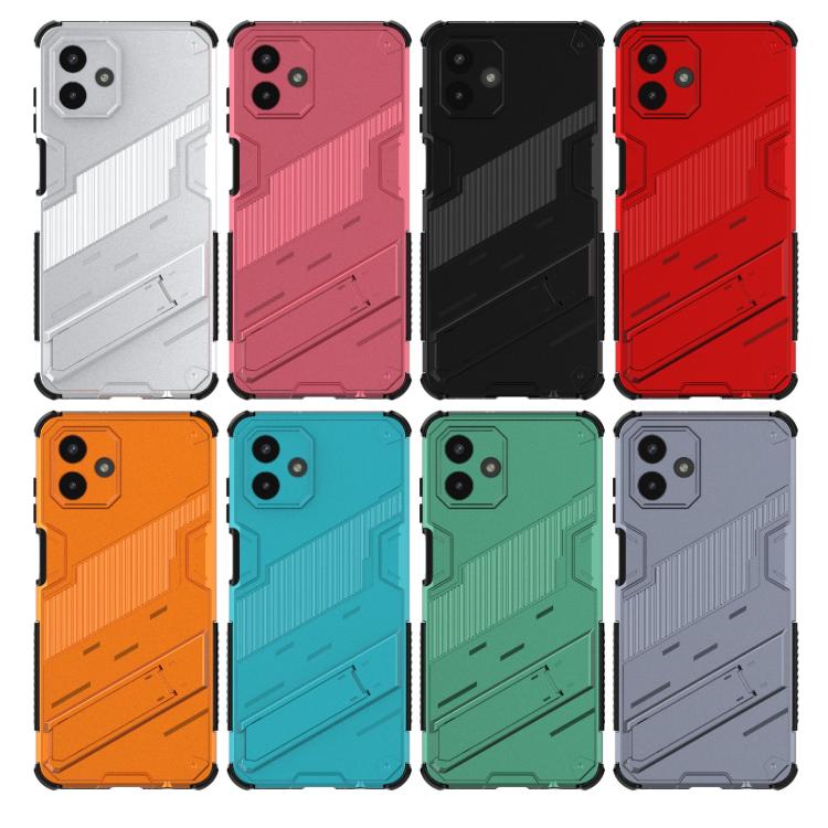 For Samsung Galaxy A07 4G Punk Armor 2 in 1 PC + TPU Shockproof Phone Case with Invisible Holder