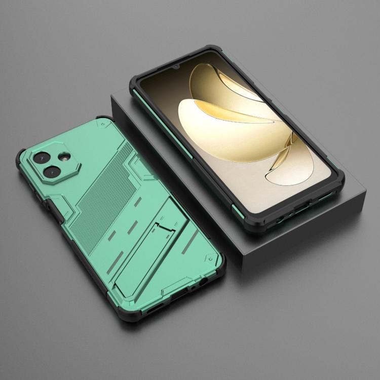 For Samsung Galaxy A07 4G Punk Armor 2 in 1 PC + TPU Shockproof Phone Case with Invisible Holder