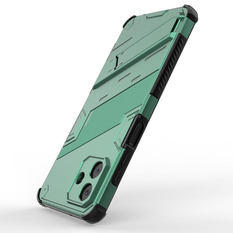 For Samsung Galaxy A07 4G Punk Armor 2 in 1 PC + TPU Shockproof Phone Case with Invisible Holder