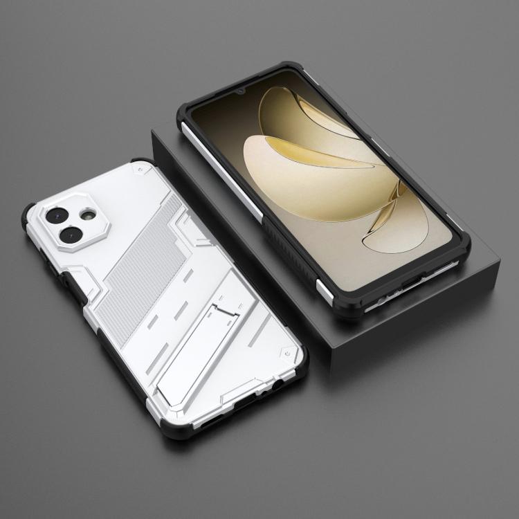 For Samsung Galaxy A07 4G Punk Armor 2 in 1 PC + TPU Shockproof Phone Case with Invisible Holder