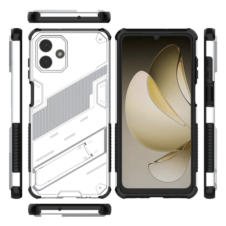 For Samsung Galaxy A07 4G Punk Armor 2 in 1 PC + TPU Shockproof Phone Case with Invisible Holder
