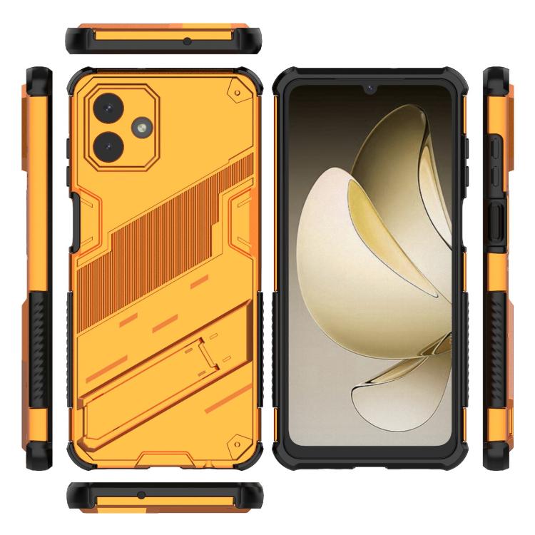 For Samsung Galaxy A07 4G Punk Armor 2 in 1 PC + TPU Shockproof Phone Case with Invisible Holder