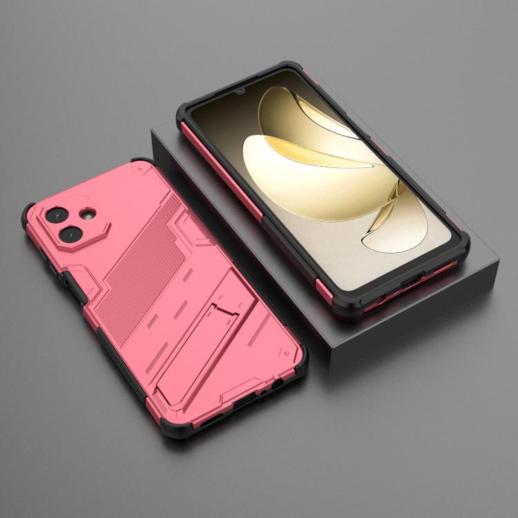 For Samsung Galaxy A07 4G Punk Armor 2 in 1 PC + TPU Shockproof Phone Case with Invisible Holder