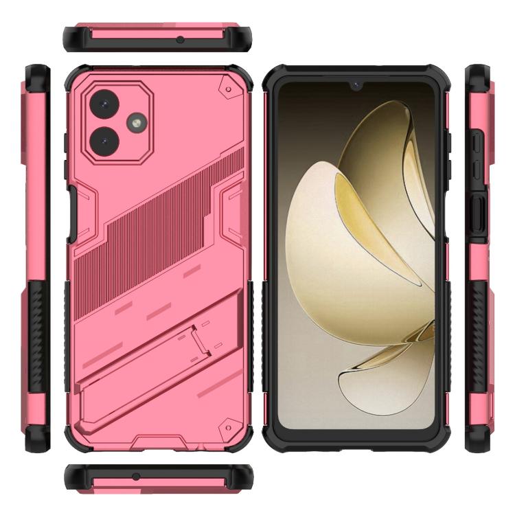For Samsung Galaxy A07 4G Punk Armor 2 in 1 PC + TPU Shockproof Phone Case with Invisible Holder