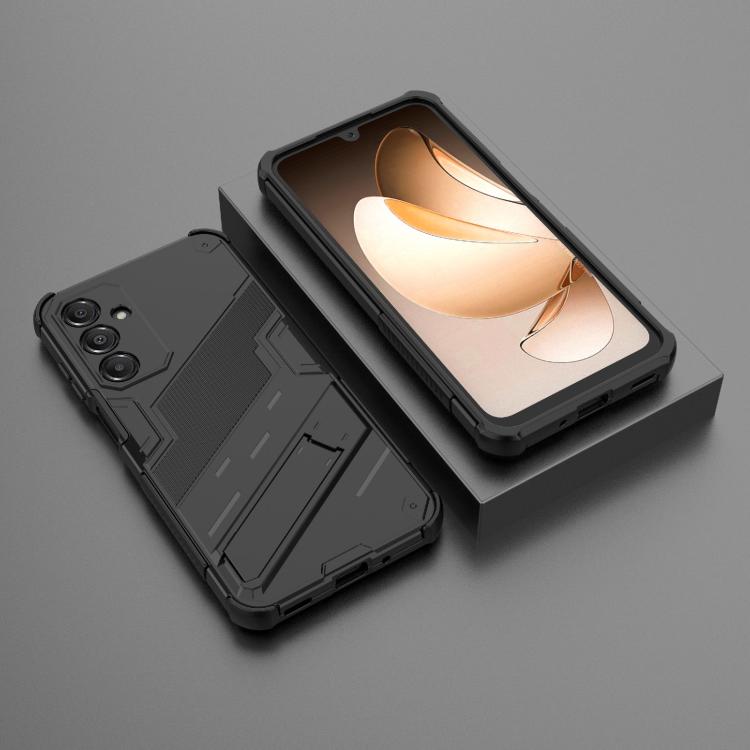 For Samsung Galaxy A16 5G Punk Armor 2 in 1 PC + TPU Shockproof Phone Case with Invisible Holder
