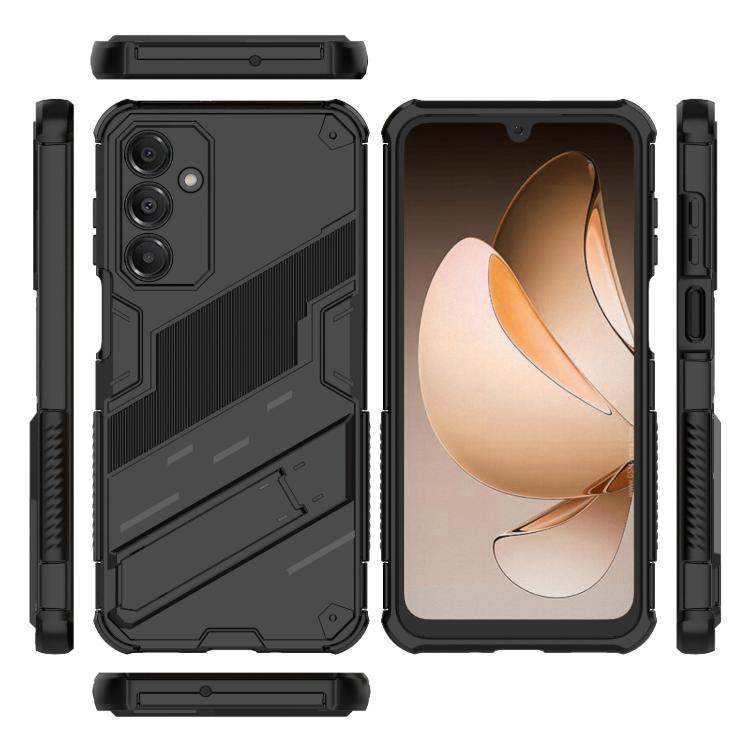 For Samsung Galaxy A16 5G Punk Armor 2 in 1 PC + TPU Shockproof Phone Case with Invisible Holder