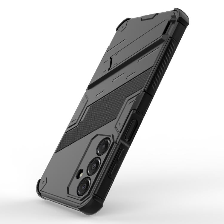For Samsung Galaxy A16 5G Punk Armor 2 in 1 PC + TPU Shockproof Phone Case with Invisible Holder