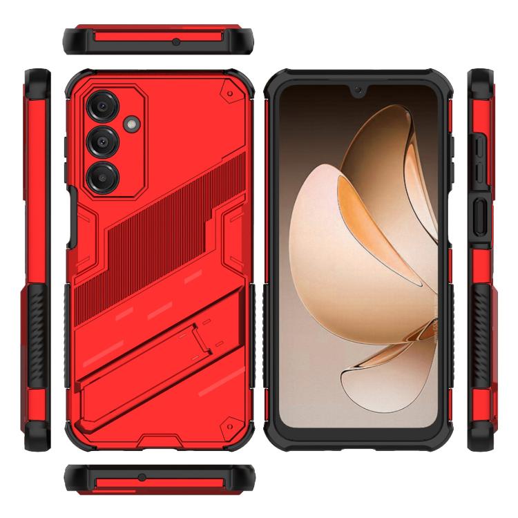 For Samsung Galaxy A16 5G Punk Armor 2 in 1 PC + TPU Shockproof Phone Case with Invisible Holder