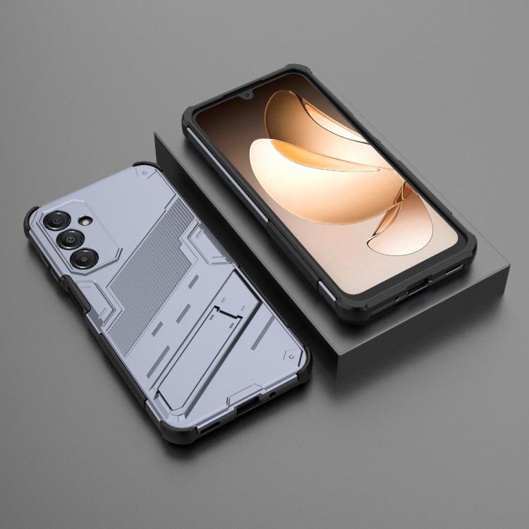 For Samsung Galaxy A16 5G Punk Armor 2 in 1 PC + TPU Shockproof Phone Case with Invisible Holder