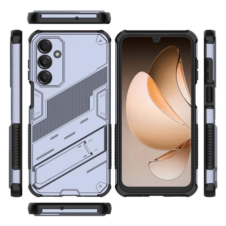 For Samsung Galaxy A16 5G Punk Armor 2 in 1 PC + TPU Shockproof Phone Case with Invisible Holder