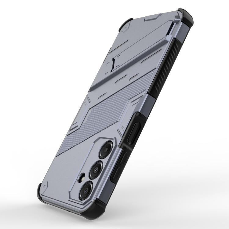 For Samsung Galaxy A16 5G Punk Armor 2 in 1 PC + TPU Shockproof Phone Case with Invisible Holder