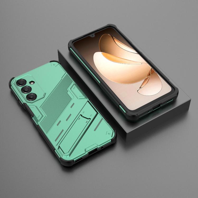 For Samsung Galaxy A16 5G Punk Armor 2 in 1 PC + TPU Shockproof Phone Case with Invisible Holder