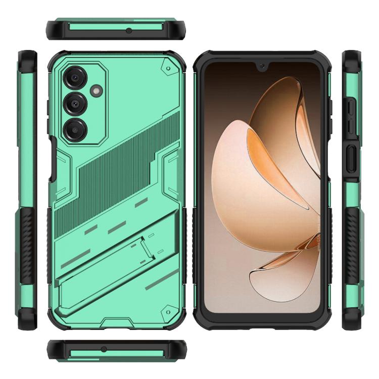For Samsung Galaxy A16 5G Punk Armor 2 in 1 PC + TPU Shockproof Phone Case with Invisible Holder