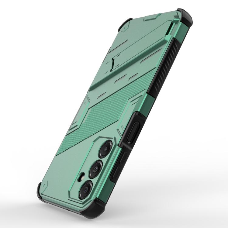 For Samsung Galaxy A16 5G Punk Armor 2 in 1 PC + TPU Shockproof Phone Case with Invisible Holder