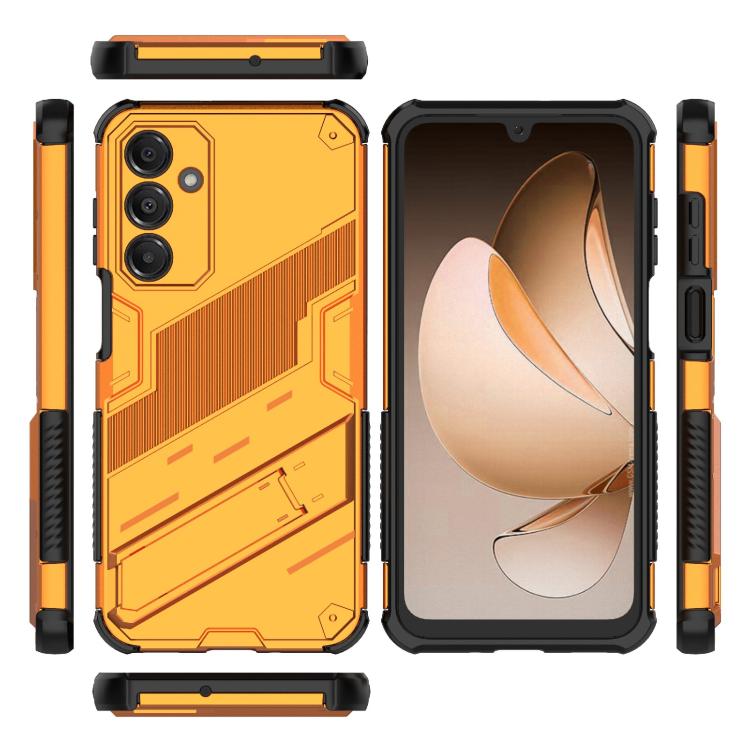 For Samsung Galaxy A16 5G Punk Armor 2 in 1 PC + TPU Shockproof Phone Case with Invisible Holder