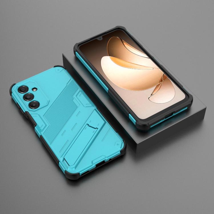 For Samsung Galaxy A16 5G Punk Armor 2 in 1 PC + TPU Shockproof Phone Case with Invisible Holder