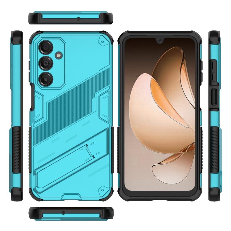 For Samsung Galaxy A16 5G Punk Armor 2 in 1 PC + TPU Shockproof Phone Case with Invisible Holder