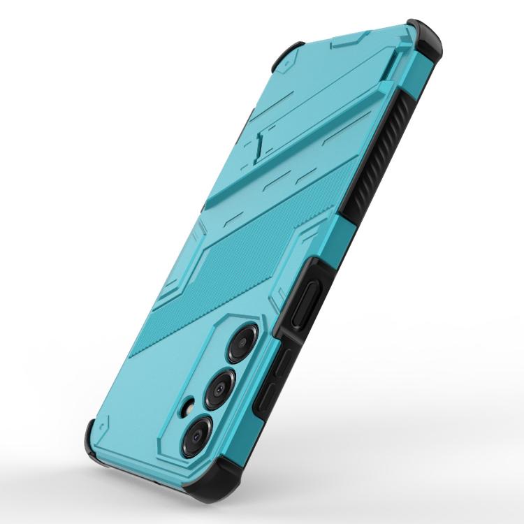For Samsung Galaxy A16 5G Punk Armor 2 in 1 PC + TPU Shockproof Phone Case with Invisible Holder