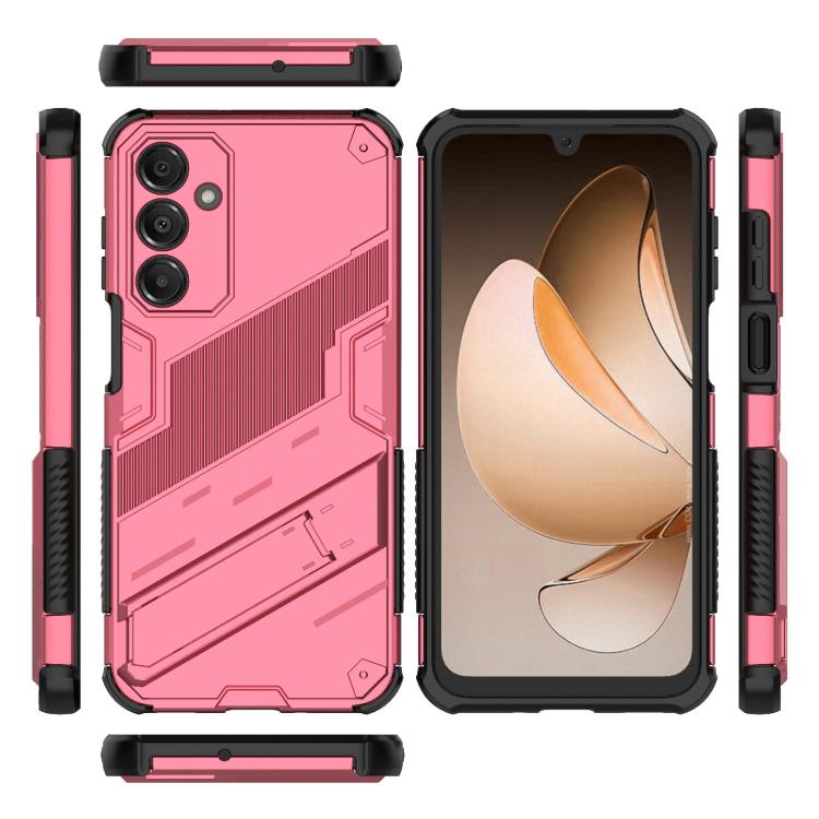 For Samsung Galaxy A16 5G Punk Armor 2 in 1 PC + TPU Shockproof Phone Case with Invisible Holder