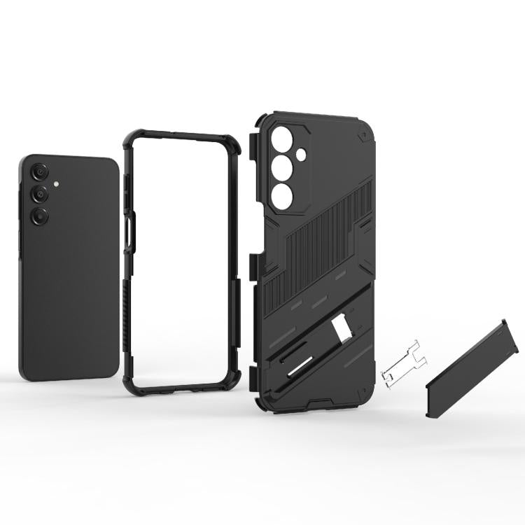 For Samsung Galaxy A16 5G Punk Armor 2 in 1 PC + TPU Shockproof Phone Case with Invisible Holder